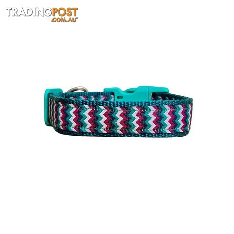 Chevron Dog Collar - Hand Made by The Bark Side - TBSCHESMLOTO - photo 3 of 15