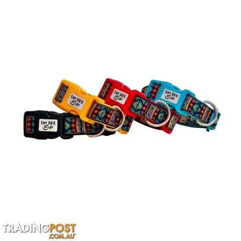 Tribal Dog Collar - Hand Made by The Bark Side - TBSTRILGEBLU