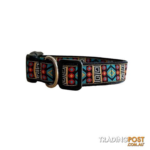 Tribal Dog Collar - Hand Made by The Bark Side - TBSTRILGEBLU - photo 5 of 17