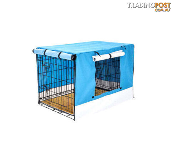 Paw Mate Wire Dog Cage Crate with Tray + Cushion Mat + Cover Combo - V274-PET-WCCVCU48-PK