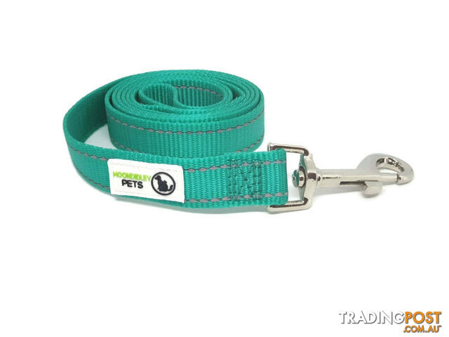 60cm to 10m Long Nylon w/Reflective Stitching Dog Lead - Moondidley Pets - MDPLDREFLTUR2510