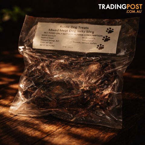 Mixed Meat Dog Jerky 500g - Rustic Dog Treats - RDTMM500