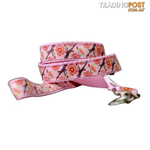 Cherry Blossom Dog Lead / Leash - Hand Made by The Bark Side - TBSLDCHE201.5