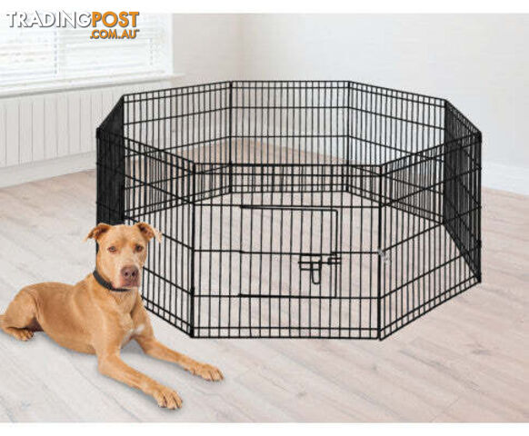 24" 8 Panel Pet Dog Playpen Puppy Exercise Cage Enclosure Fence Play Pen - V63-834381