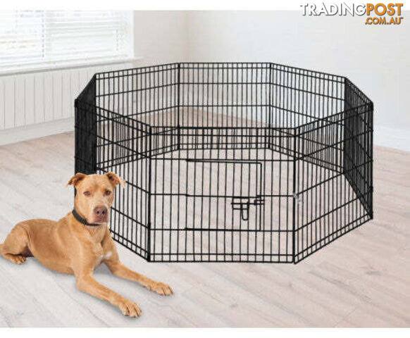 24" 8 Panel Pet Dog Playpen Puppy Exercise Cage Enclosure Fence Play Pen - V63-834381