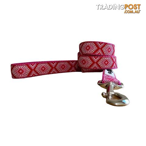 Aztec Dog Lead Leash: Pink Blue - Hand Made by The Bark Side - TBSLDAZTBBLU251.8 - photo 2 of 8