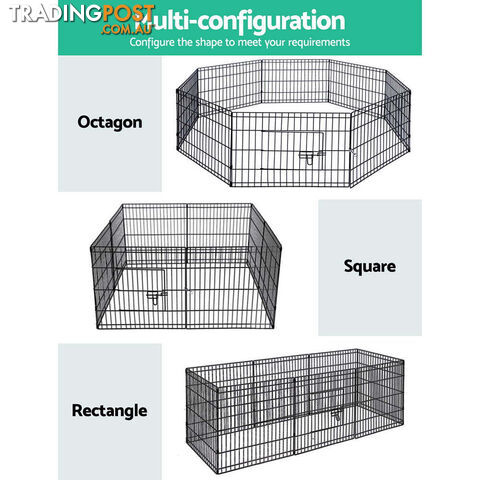 i.Pet 24" 8 Panel Dog Playpen Pet Fence Exercise Cage Enclosure Play Pen -...