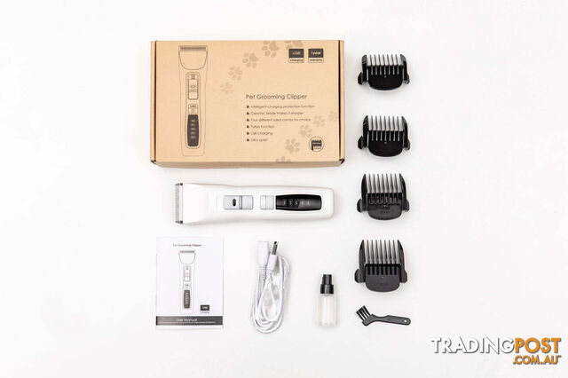 YES4PETS Pet Electric Dog Pet Clipper Kit Blade Set Cat Animal Hair Grooming Cordless White - V278-PHC-720B-WHITE - photo 5 of 5