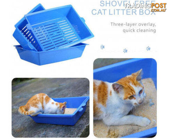 YES4PETS Lift and Sift Self Cleaning Kitty Litter Trays - V278-47170