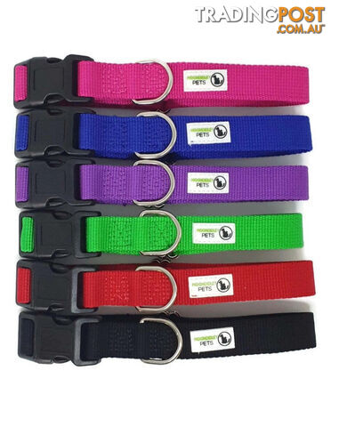 100% Pure Bamboo Fibre Dog Collar Plastic Buckle - Moondidley Pets - MDPCOLBAMLNVY