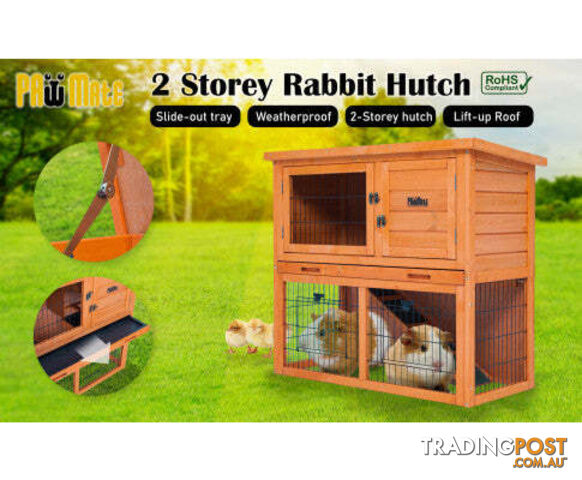 Rabbit Hutch Chicken Coop - 2 Storey Cage - V274-PET-RH401