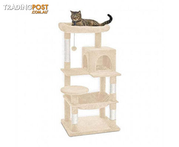 Floofi 118cm Plush Cat Condo Cat Tree - V227-3331641023561