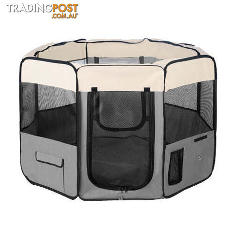 YES4PETS Medium Grey Pet Dog Cat Dogs Puppy Rabbit Tent Soft Playpen -...