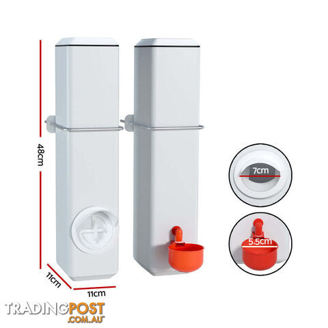 Giantz Chicken Feeder 4L Water Dispenser Automatic Waterer - FIK-FEEDER-PL-4L-WH - photo 2 of 7