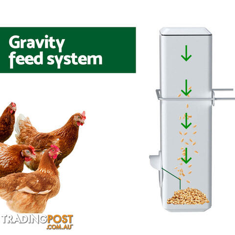 Giantz Chicken Feeder 4L Water Dispenser Automatic Waterer - FIK-FEEDER-PL-4L-WH - photo 5 of 7