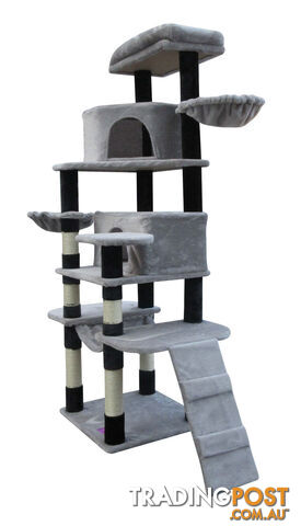 YES4PETS 161 cm Cat Scratching Post Tree Scratcher Pole-Little Grey -...