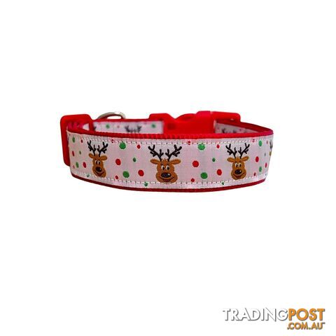 Christmas Dog Collar / Reindeer / Santa - Hand Made by The Bark Side - TBSCHRXSREI - photo 5 of 15