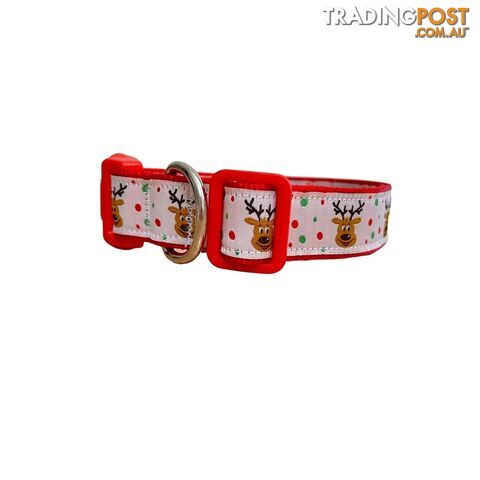Christmas Dog Collar / Reindeer / Santa - Hand Made by The Bark Side - TBSCHRXSREI - photo 4 of 15