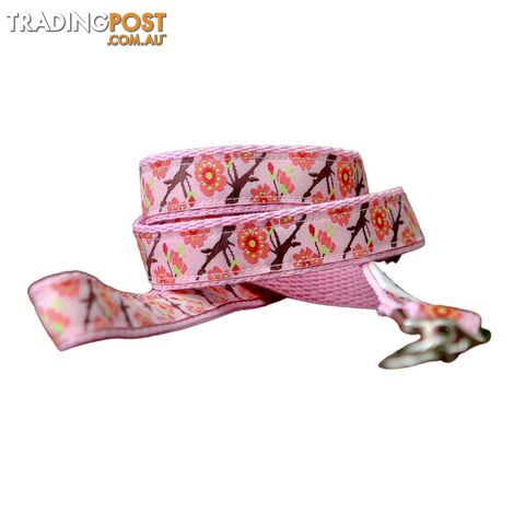 Cherry Blossom Dog Lead / Leash - Hand Made by The Bark Side - TBSLDCHE201.8