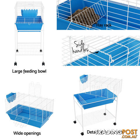 i.Pet Rabbit Cage 88cm Indoor Guinea Pig - PET-RAB-CAGE-H97