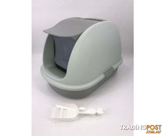 YES4PETS XL Portable Hooded Litter Box/House with Charcoal Filter and Scoop - V278-MSP-0008-BLUE