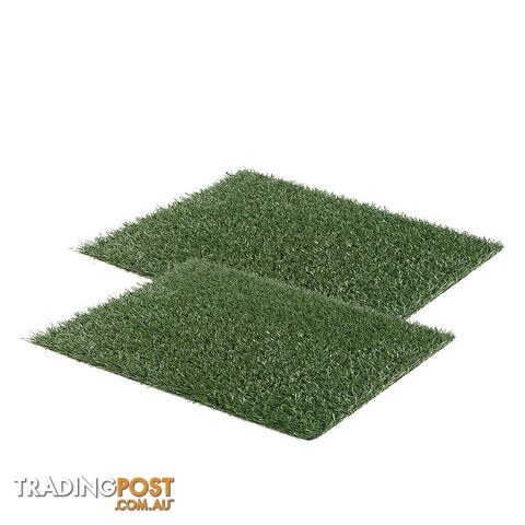 2 Grass Mat 63.5cm x 38cm for Pet Dog Potty Tray Training Toilet -...