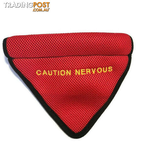 Bandana - "Caution Nervous" - Moondidley Pets - MDPBANCAUM