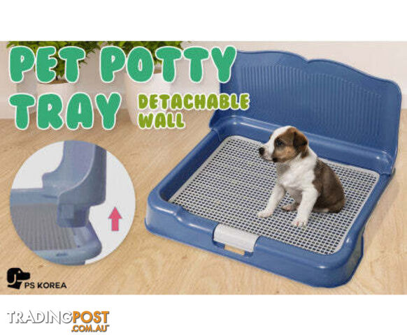 PS KOREA Dog Potty Tray Training /Toilet with Detachable Wall - V274-PET-POTT2-GY