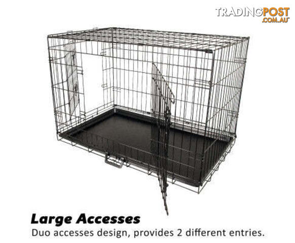 Paw Mate Wire Dog Cage Foldable Crate Kennel with Tray - V274-PET-WC42