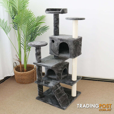 CATIO Chipboard Flannel Cat Scratching Tree - Abstract Deluxe 50x50x127cm - V390-C200226