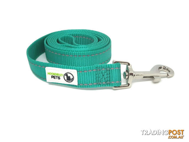 60cm to 10m Long Nylon w/Reflective Stitching Dog Lead - Moondidley Pets - MDPLDREFTUR2060
