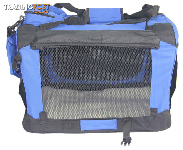 YES4PETS Small Foldable Pet Soft Dog Cat Puppy Rabbit Crate Bag With Curtain-Blue - V278-SC4934-S_BLUE - photo 2 of 11