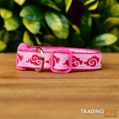 Cloud Dog Collar - Hand Made by The Bark Side - TBSCLDMEDPNK - photo 5 of 15