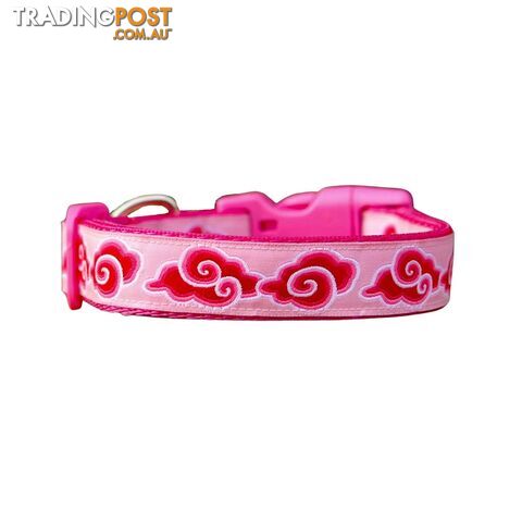 Cloud Dog Collar - Hand Made by The Bark Side - TBSCLDMEDPNK - photo 2 of 15