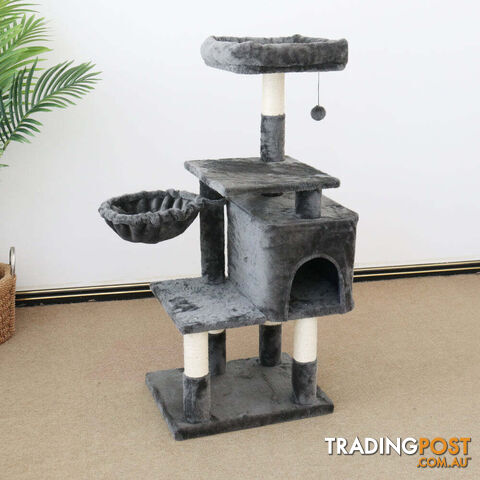 CATIO Chipboard Flannel Cat Scratching Tree - Abode 112cm - V390-C200468