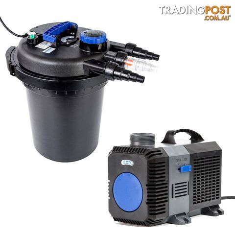 Combo Aquarium Garden Filter 10000L/H + Submersible Water Pump 16000L/H - V274-AQ-CPF250-CTP16000