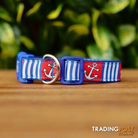 Nautical Dog Collar - Hand Made by The Bark Side - TBSNAUXS