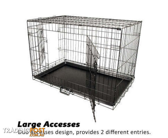 Paw Mate Wire Dog Cage Foldable Crate Kennel with Tray - V274-PET-WC36