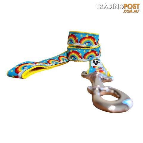 Rainbow Dog Lead / Dog Leash - Hand Made by The Bark Side - TBSLDRAIYEL2012