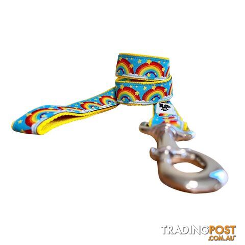 Rainbow Dog Lead / Dog Leash - Hand Made by The Bark Side - TBSLDRAIYEL201.8