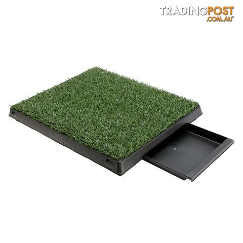 Pet Dog Potty Tray Training Toilet + 1 Grass Mat 63cm x 50cm - V274-PET-HH208A-1MAT