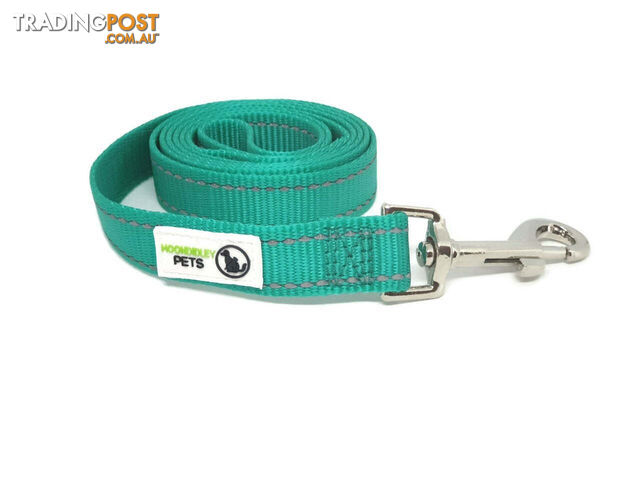 60cm to 10m Long Nylon w/Reflective Stitching Dog Lead - Moondidley Pets - MDPLDREFBLK201.8