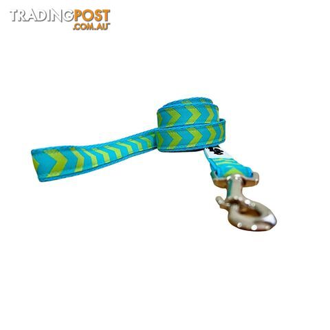 Blue & Green Arrows Dog Lead / Leash - Hand Made by The Bark Side -...
