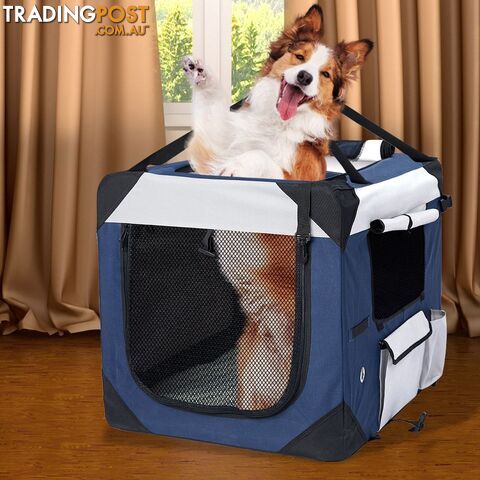 Pet Carrier Bag Dog Puppy Spacious Outdoor Travel Hand Portable Crate - WB-PT1046-M-BL