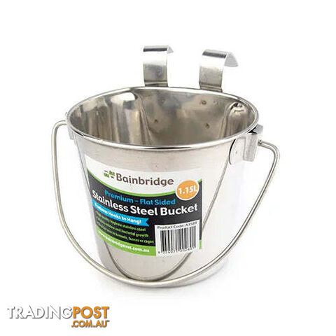 FLAT SIDED STAINLESS BUCKETS - BAINBRIDGE - BB-A3589