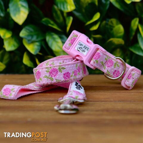 Rose Dog Lead / Dog Leash - Hand Made by The Bark Side - TBSLDROSBLU251.2 - photo 3 of 4