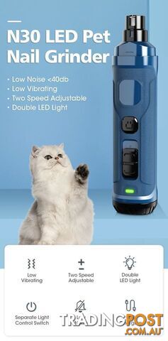 YES4PETS Electric Pet Dog Cat Quiet Nail Grinder Clipper Cutter Grooming Trimmer...