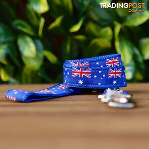 Aussie - Australia Flag Dog Lead - Hand Made by The Bark Side. - TBS-LEA-AUS-25