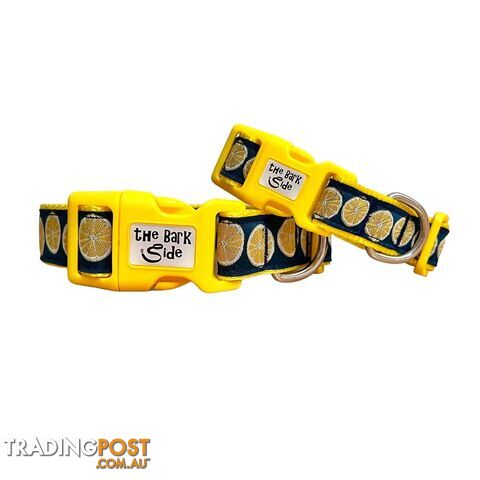 Lemon Dog Collar - Hand Made by The Bark Side - TBSLEMXS - photo 4 of 5