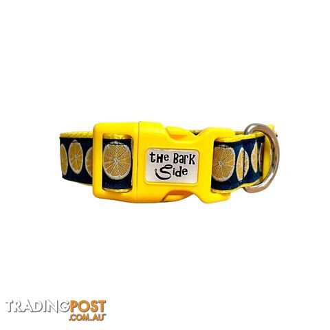 Lemon Dog Collar - Hand Made by The Bark Side - TBSLEMXS - photo 2 of 5